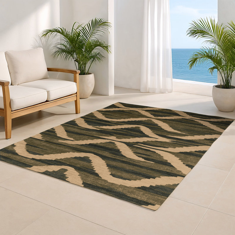 Tapis d'intérieur et d'extérieur brun Nature, Rectangulaire 8 pi x 10 pi