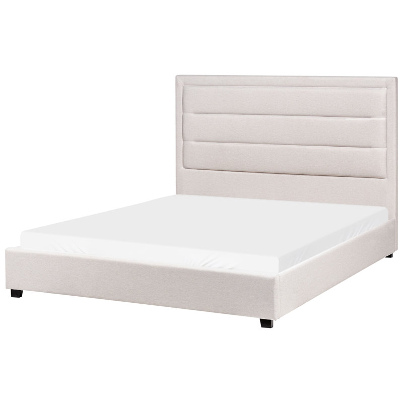 Upholstered Bed, European Double (140 x 200 cm), Beige