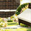 Ensemble de 4 chaises de jardin en rotin en PE - Collection Confort