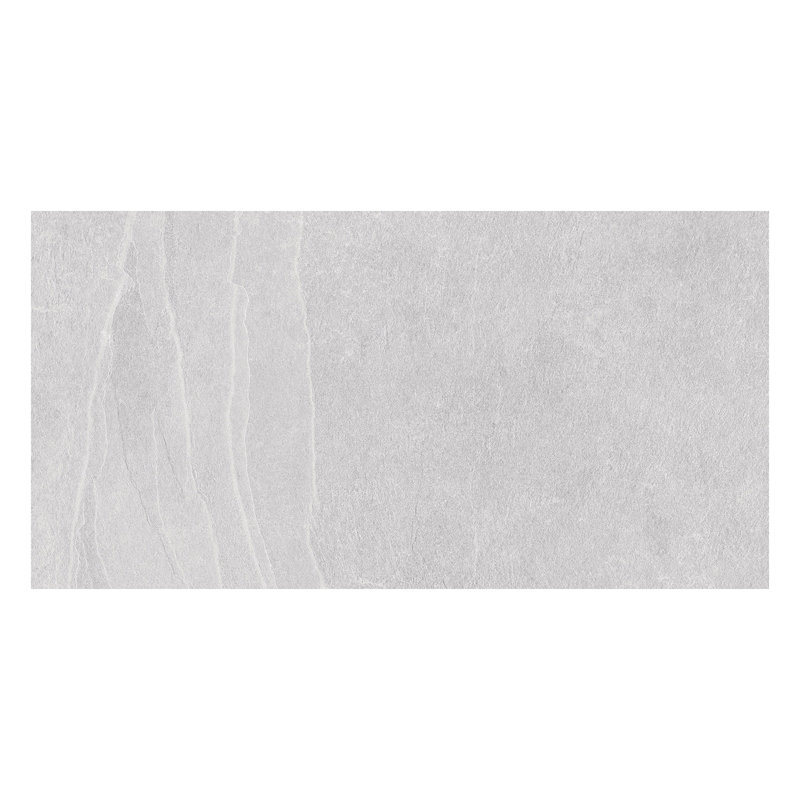 Spanish Nordvik 12"x 24" Slate Look Matte Porcelain Floor and Wall Tile (5 PCS, 10.76 Sq. Ft./Case), White
