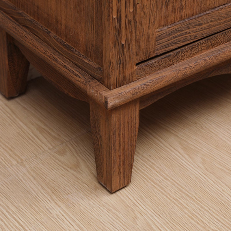 Coffee Solid Wood Shoe Storage Bench, Coffee