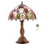 Lampe de table Tiffany Lampe de chevet style feuille d'érable jaune vert Lampe de lecture de bureau 12 x 12 x 18 pouces Décor Chambre à coucher Salon Bureau à domicile
