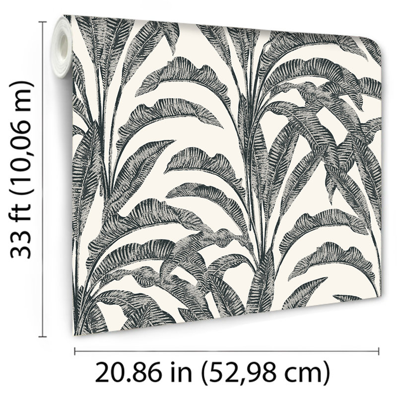 Papier peint luxueux Luxe Palm, Gris