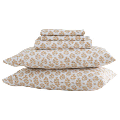 Cotton & Rayon from Bamboo Blend Floral Printed Sheet Set