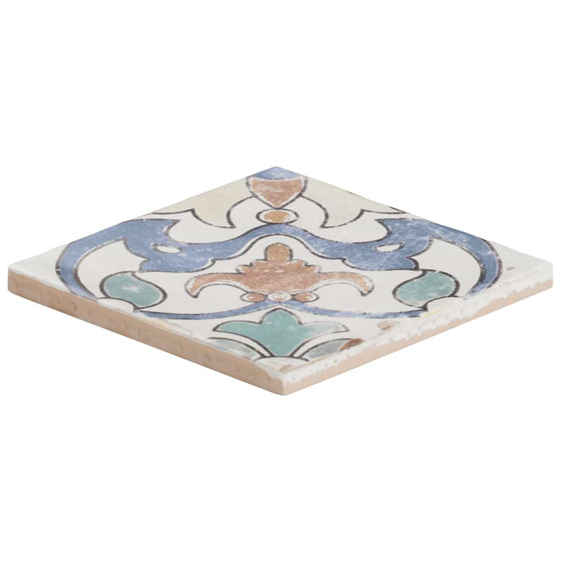 Paula Purroy Talia 5x5 Matte Ceramic Tile, Fiesta