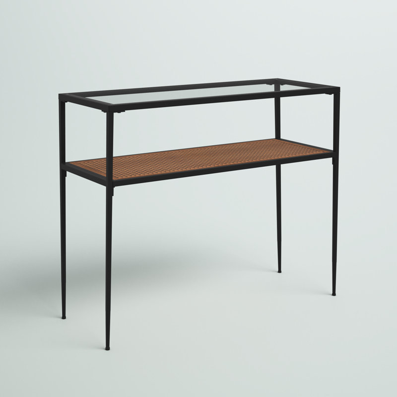 Asrani 39.5'' Glass Top Console Table