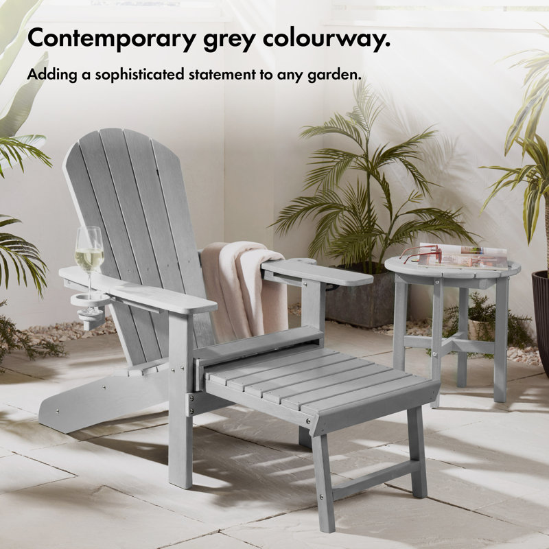 Outdoor Adirondack Chair, Grey
