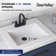 21'' x 18'' White Rectangular Vitreous China Drop-in Bathroom Sink with Overflow