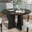 Table de salle à manger ronde pour 4 personnes, table de salle à manger de cuisine moderne, table de salle à manger ronde de 43 pouces pour le salon de la cuisine