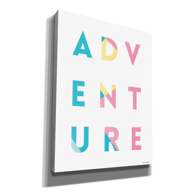 «Adventure in colours» par Seven Trees Design - Art textuel sur toile tendue, H 16 po x l 12 po x P 0,75 po