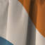 Rideau occultant à formes abstraites bleu orange et symétrique - 1 panneau-107809080