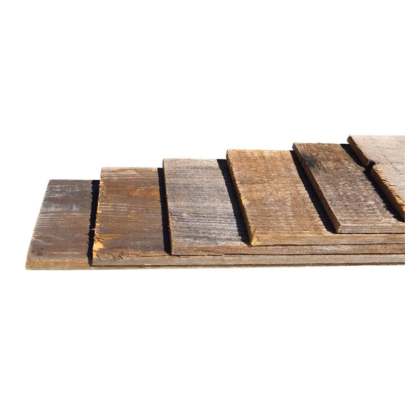 Panneau mural en bois récupéré 3,5 po x 48 po brun