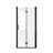 34"x72" Bifold Tempered Glass Shower Door 1/4"(6mm) Glass Matte Black Aluminum Frame with Explosion Proof Film​-121412616
