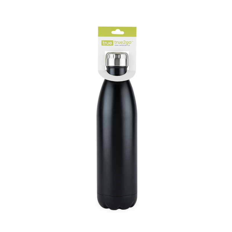 Bouteille d’eau en acier inoxydable 25 oz, Noir mat