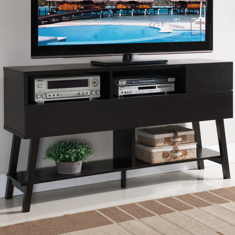 Rabinowitz Unfinished TV Stand for TVs up to 65", Cappuccino
