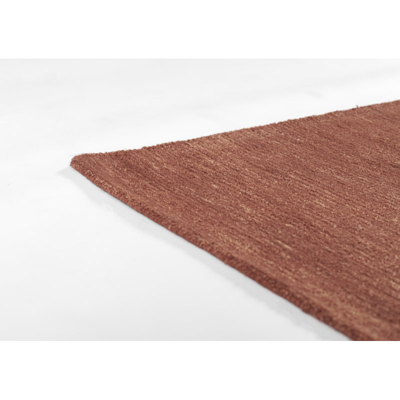 James Hand Tufted Wool Solid Color Area Rug in Red, Rectangle 2' x 3'