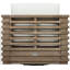 Fauteuil pivotant en eucalyptus Tortuga