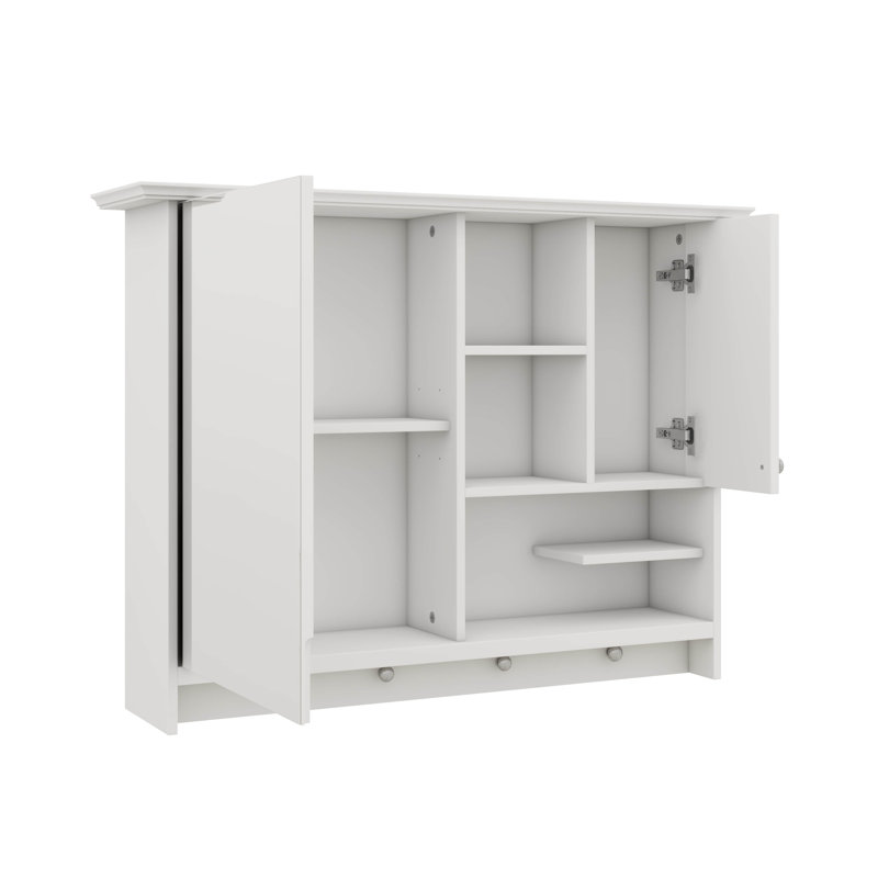 Armoire à miroir murale de 36 pouces, unité de rangement de salle de bain avec tablettes réglables, armoire à pharmacie élégante pour la salle de bain