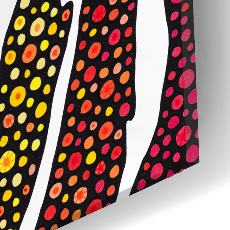 Bungalow Rose «Rainbow Zebra» par Hello Angel, art mural en verre acrylique, H 24 po x l 16 po x P 0,2 po