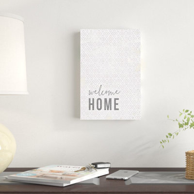 «Farmhouse Welcome Home», reproduction d'art textuel sur toile tendue