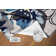 Florentia Floral Black/Gray/Cream Non-Slip Rubberback Area Rug