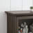 Retro Versatile 4 Tier Glass Display Cabinet With Flip Up Glass Doors And Ample Storage Space-1097040742