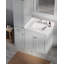 Disar 45' Single Bathroom Vanity With Left Linen Tall Cabinet Dovetail Solid Wood Drawer Carrara Quartz Top-111107831