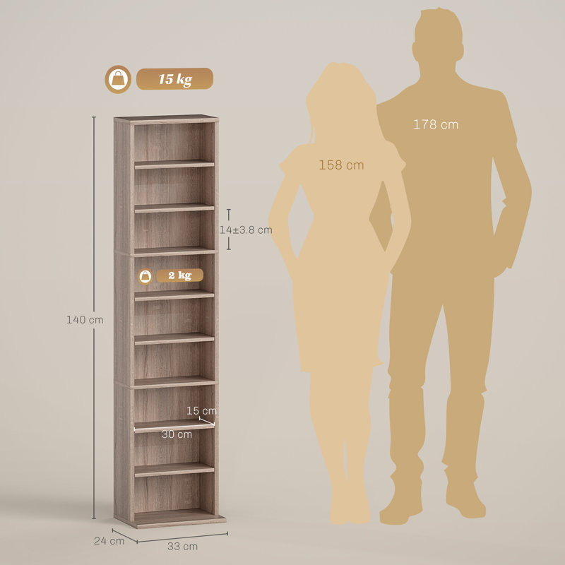 140 cm H Media Shelves