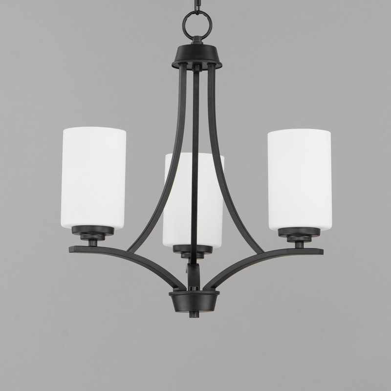 Deven 3 - Light Dimmable Classic / Traditional Chandelier, Black