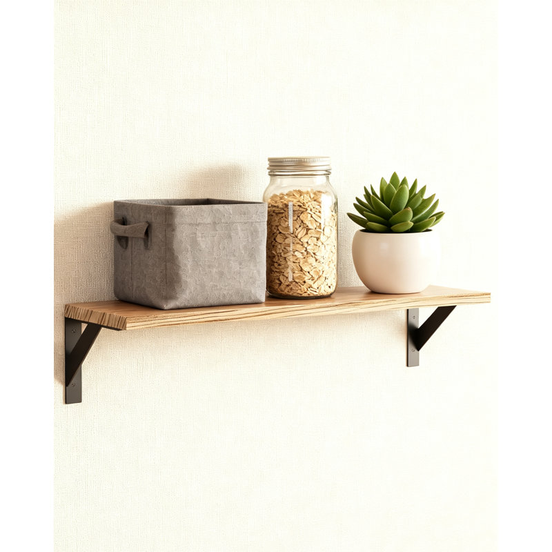 Floating Wall Shelves For Home And Office, Heavy-Duty Wood Bookshelf With Rustic Finish, Easy Mounting Storage Solution For Decor And Organization