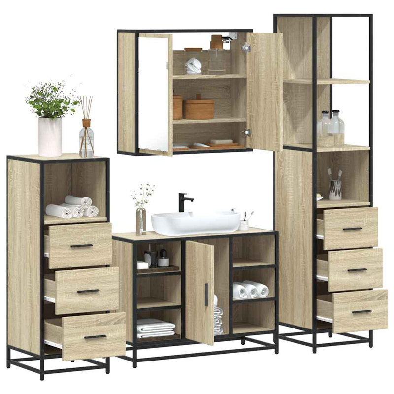 Amyre Bathroom Furniture Suite, Sonoma Oak