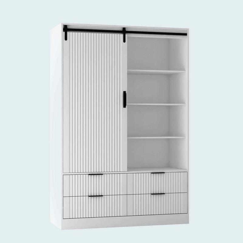 Armoire penderie haute avec tringle