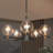 Mansurah 5-Light Shaded Wagon Wheel Black/Brass Chandelier