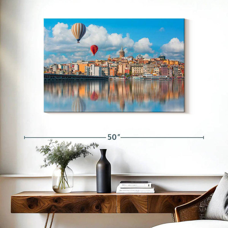 Montgolfières au-dessus de Galata, H 26 po x l 39 po