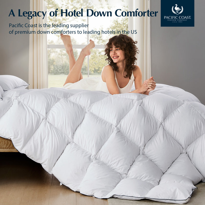 Couette de luxe Pacific Coast en plumes et duvet d'oie pour toutes les saisons, Très grand lit