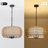 6 - Light 18.89'' Dimmable Bohemian Drum Natural Rattan Chandelier-1267558005