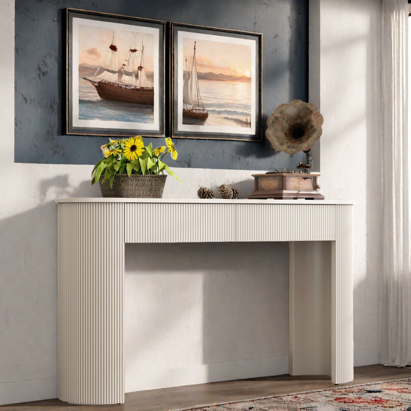 Console moderne avec 2 tiroirs