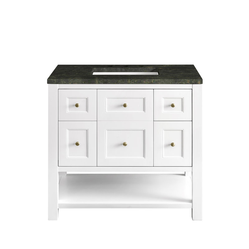 Breckenridge 36'' W Single Vanity, Bright White, 8" Widespread, Phantome Eclos