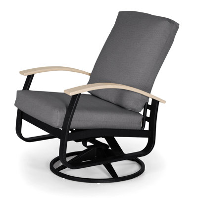 Chaise de patio pivotante avec coussin Askar