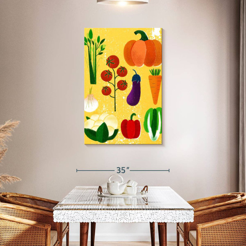 Yarlin Vegetable Variety, 45" H x 30" W
