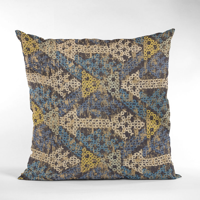 Coussin rayé à motif de flèches, 16 po x 1 po