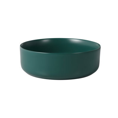 Manzoor Green Ceramic Handmade Circular Vessel Bathroom Sink -  Hokku Designs, FCA55D3FCEB5449889B093B9644E86D7