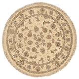 High-Quality Hand-Knotted Ivory Area Rug