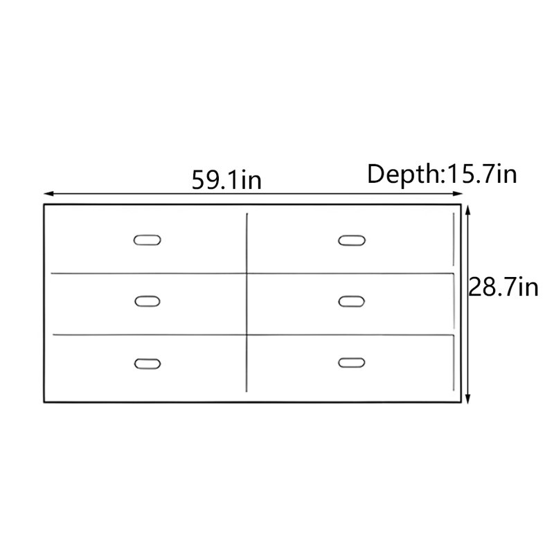 Bromley, H 28,7 po x l 59,1 po x P 15,7 po