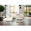 Canapé modulaire en similicuir 97 po avec repose-pieds Aamanah-87327953-87301209