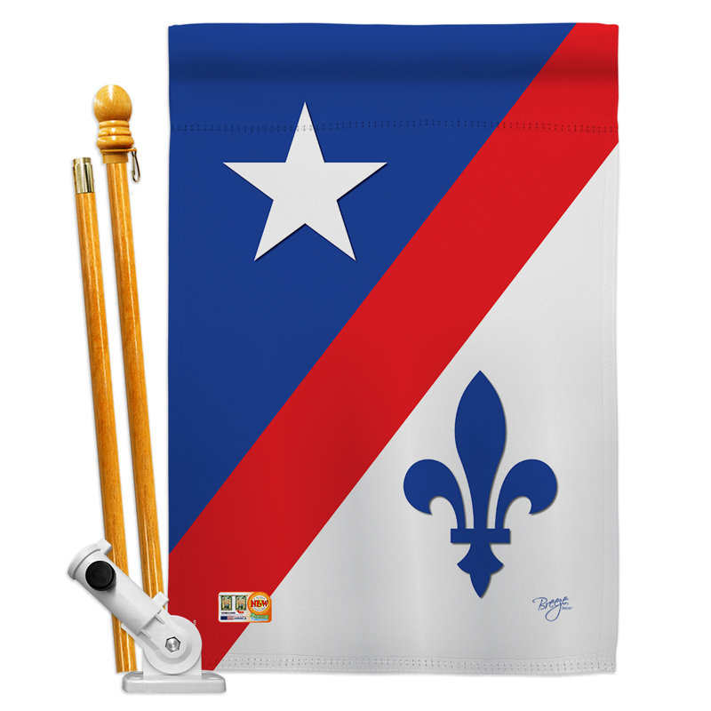 Ensemble de drapeaux en polyester 2 x 3 pi franco en franco Fleur De Lys Impressions