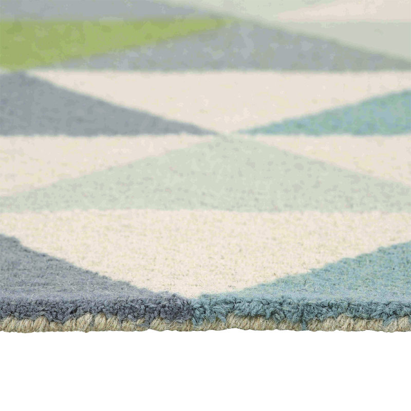Geometric Wool Hand Woven Area Rug, Rectangle 229 x 290cm