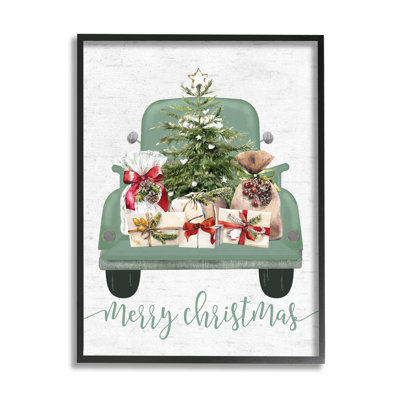 Az-655-Framed " Merry Christmas Truck "