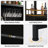 Bar Unit For Liquor, 4 Tier Home Bar Cabinet With Storage Shelves And Footrest, Corner Mini Bar Table With Wine Glass Holder For Home/Kitchen/Bar/Pub, Black