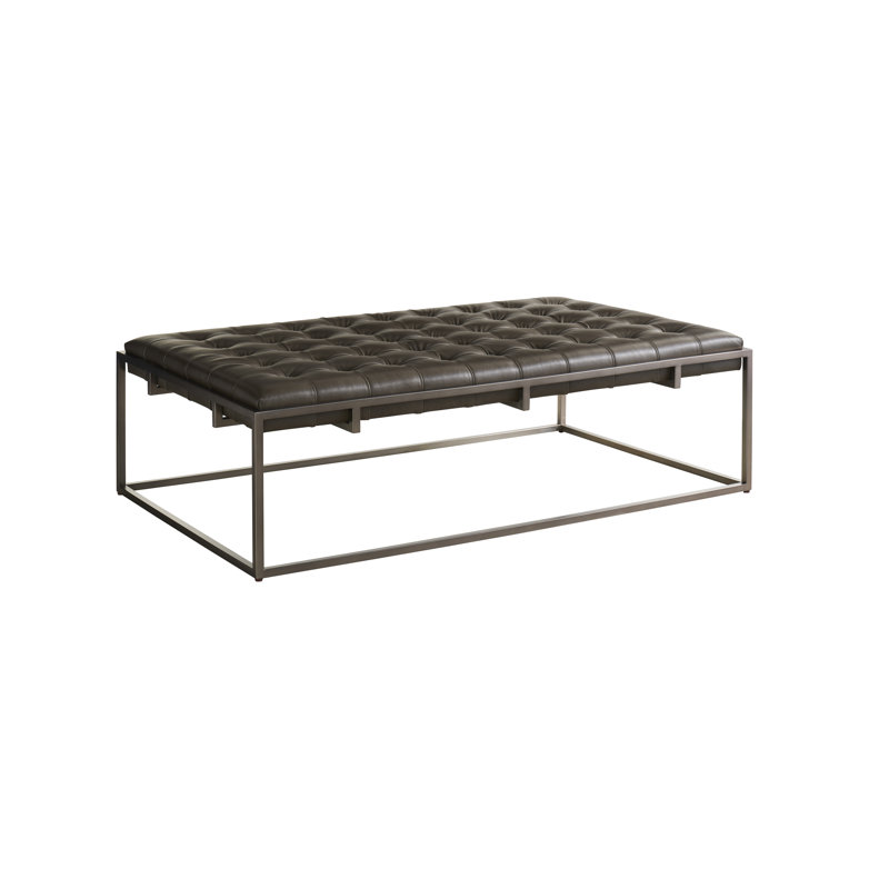 Travers Ottoman, Hudson Iron Gray